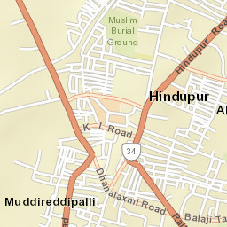 Hindupur Street Map