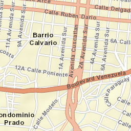 San Salvador Street Map