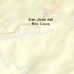 San Juan de Río Coco Street Map