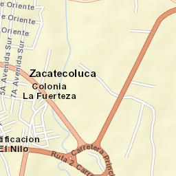 Zacatecoluca Street Map