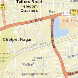 Chetput Street Map