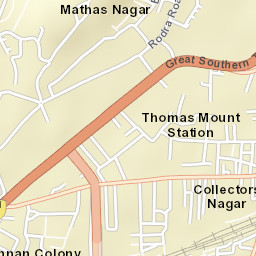 Saint Thomas Mount Street Map