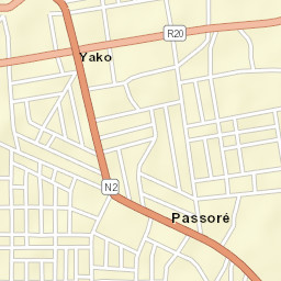 Yako Street Map