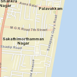 Palavakkam Street Map