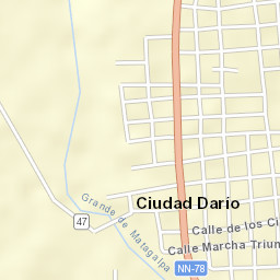 Ciudad Darío Street Map