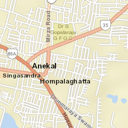 Anekal Street Map