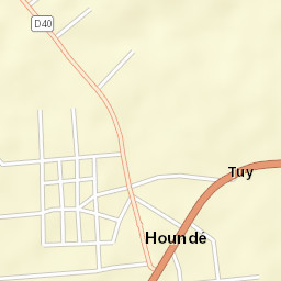 Houndé Street Map