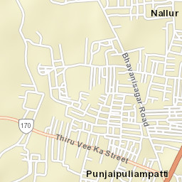 Punjai Puliyampatti Street Map
