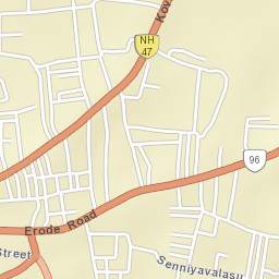 Perundurai Street Map