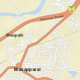 Manapparai Street Map