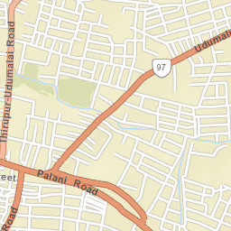 Udumalaippettai Street Map