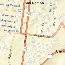 San Ramón Street Map