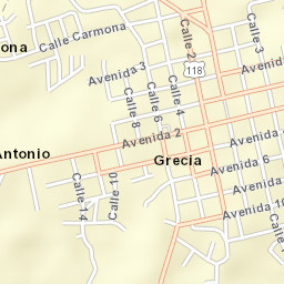 Grecia Street Map
