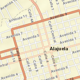 Alajuela Street Map