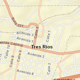 Tres Ríos Street Map