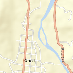 Orosí Street Map