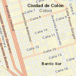 Colón Street Map