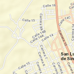 San Luis de Sincé Street Map