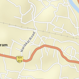 Punalur Street Map