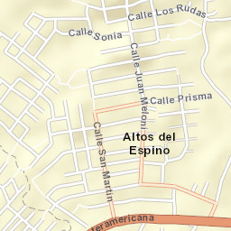 Alto del Espino Street Map