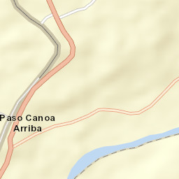 Paso Canoas Arriba Street Map