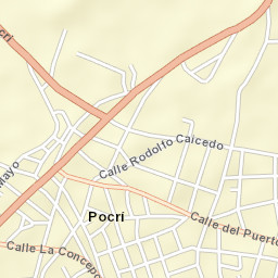 Pocrí Street Map
