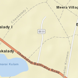 Eravur Town Street Map