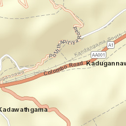 Kadugannawa Street Map