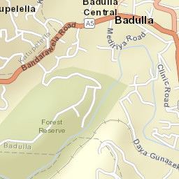 Badulla District Street Map
