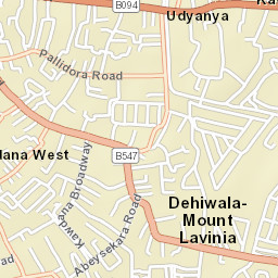 Dehiwala-Mount Lavinia Street Map