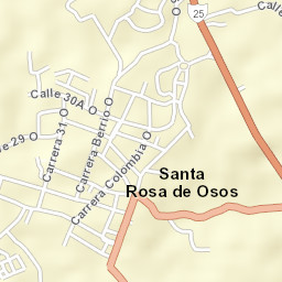 Santa Rosa de Osos Street Map