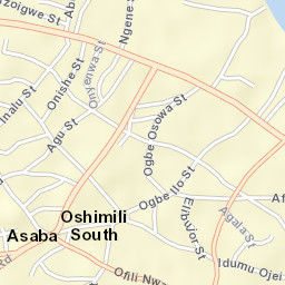 Asaba Street Map