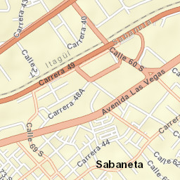Sabaneta Street Map