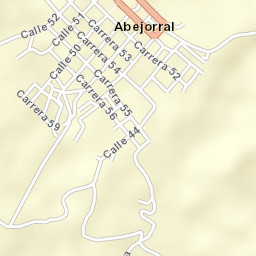 Abejorral Street Map
