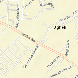 Ughelli Street Map