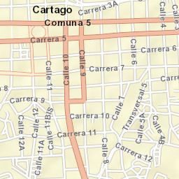 Cartago Street Map