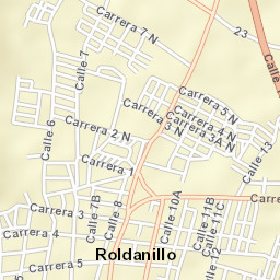 Roldanillo Street Map