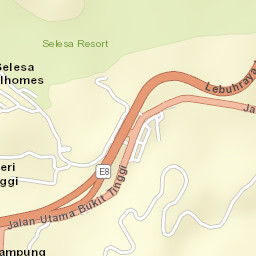Kampung Bukit Tinggi Bentong Street Map