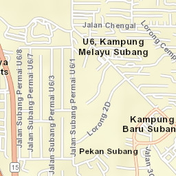 Kampung Baru Subang Street Map