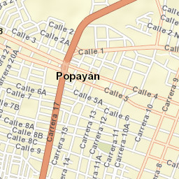 Popayán Street Map