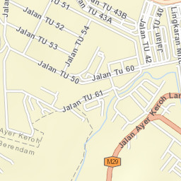 Kampung Ayer Keroh Street Map