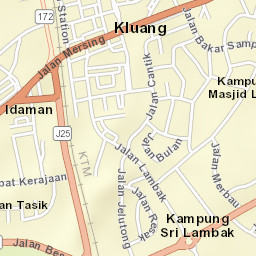 Kluang Street Map