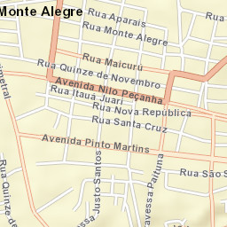 Monte Alegre Street Map