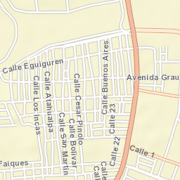 Sechura Street Map