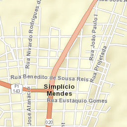 Simplício Mendes Street Map
