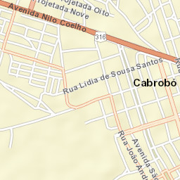 Cabrobó Street Map