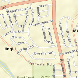 Jingili Street Map