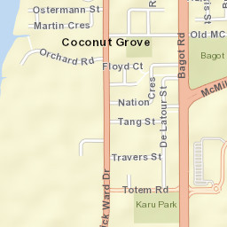 Coconut Grove Street Map