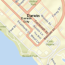 Darwin Street Map