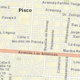 Pisco Street Map